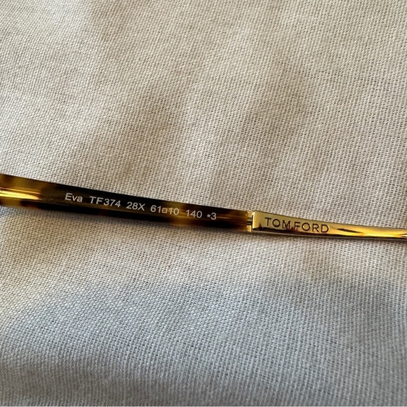 Tom Ford Eva Gold Frame Sunglasses ~ TF374 28X 61/10 Aviator - Picture 12 of 16